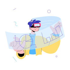 Check out doodle mini illustration of vr business 