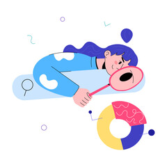 Check out doodle mini illustration of web analytics 