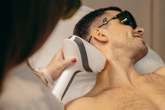 Hair removal for male neck