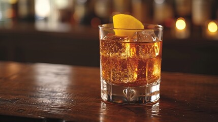 The Sazerac from New Orleans is a classic cocktail with a mixture of rye whiskey, absinthe and sugar - obrazy, fototapety, plakaty