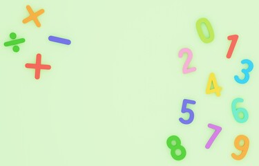 3D背景素材_数字_緑