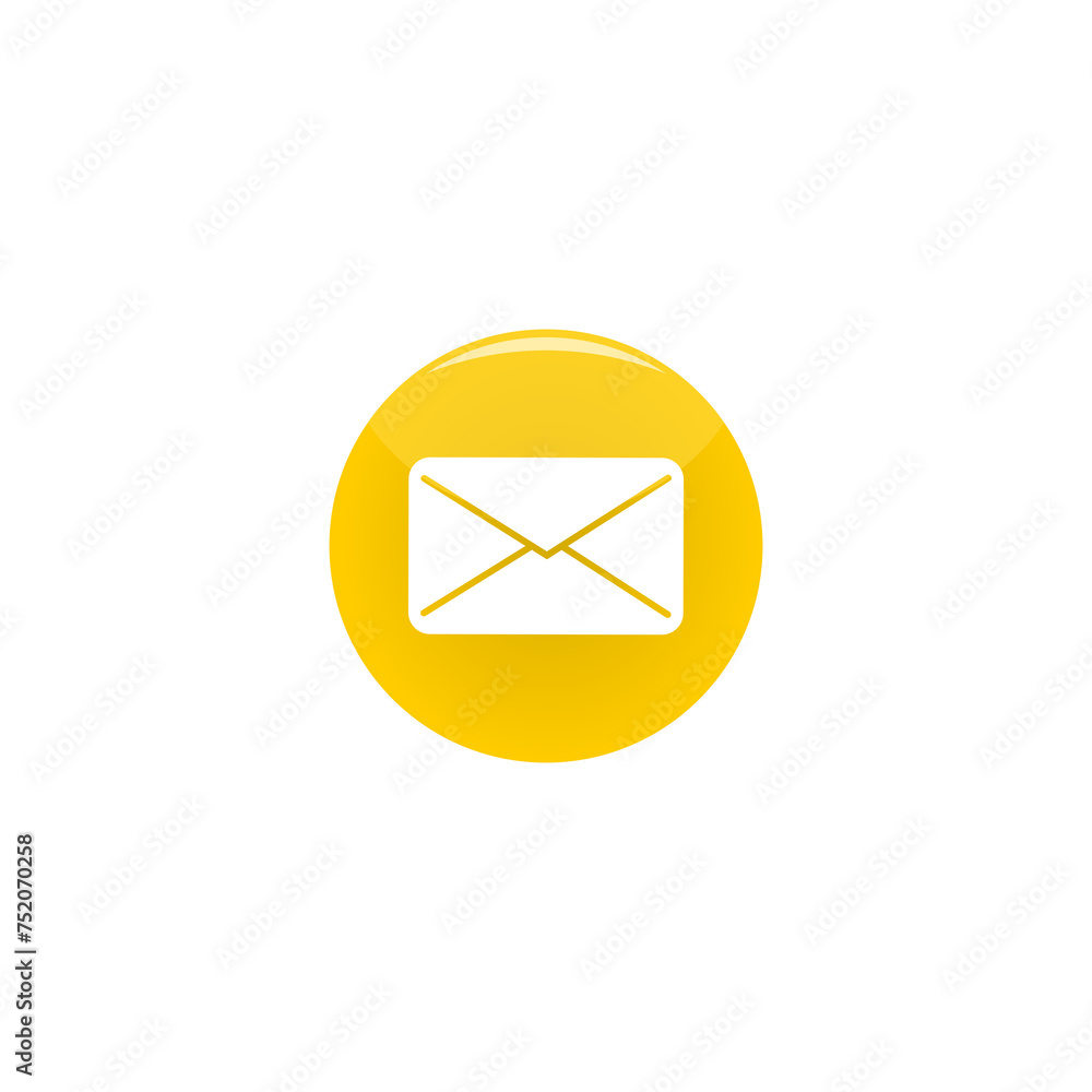 Poster Mail sign icon isolated on transparent background