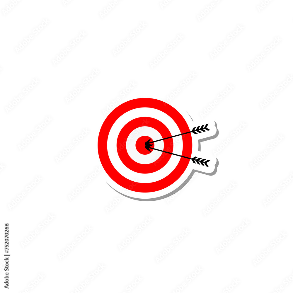 Poster marketing target icon isolated on transparent background