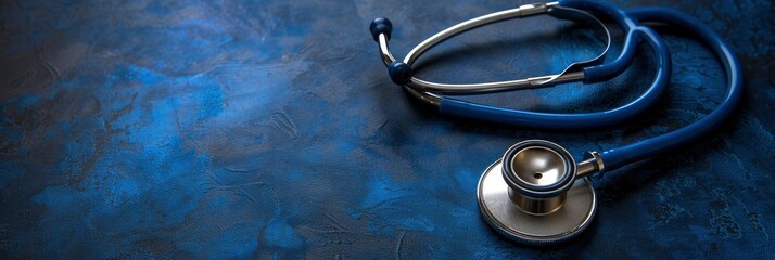 Stethoscope on blue background, Wallpaper, Hd Background