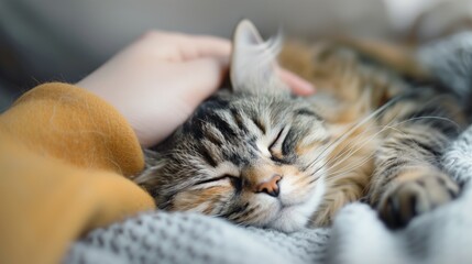 Sleeping Tabby Kitten