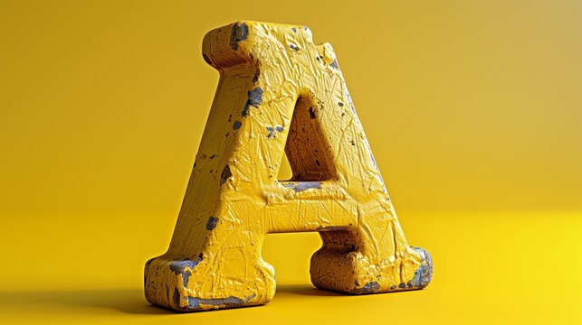 **"A" on yellow background 4k