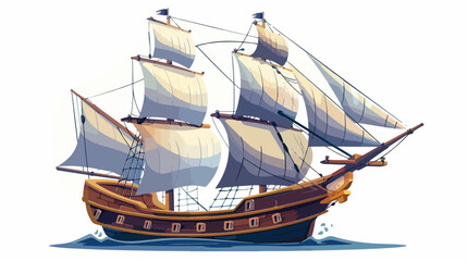 Ship vector icon isolated on white background. - obrazy, fototapety, plakaty