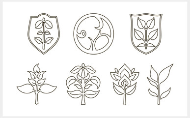 Doodle leaf icon isolated. Sketch clipart Vector stock illustration. EPS 10