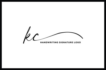 KC initials Handwriting signature logo. KC Hand drawn Calligraphy lettering Vector. KC letter real estate, beauty, photography letter logo design