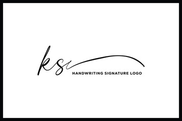 KS initials Handwriting signature logo. KS Hand drawn Calligraphy lettering Vector. KS letter real estate, beauty, photography letter logo design
