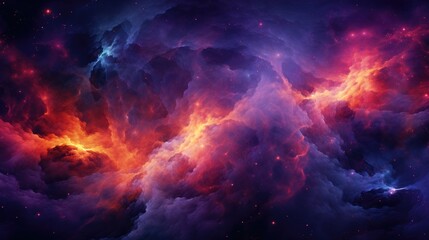 Space background with realistic nebula and shining stars. Colorful space with stardust and Milky Way. Magic color galaxy. Endless universe and starry night. banner. background