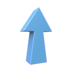 blue arrow isolated on white arrow blue colour arrow VIP 3D arrow.