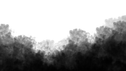 Black smoke clouds fog or smog texture isolated on transparent background. Black powder transparent - obrazy, fototapety, plakaty
