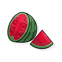Set Fruit cartoon flat vector illustration Pro Vector 