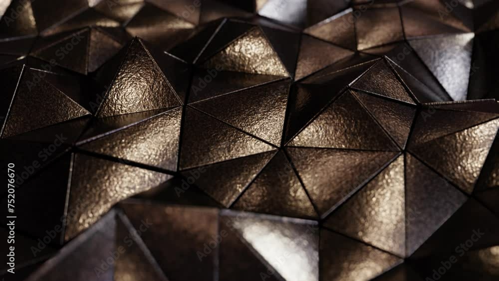 Aufkleber realistic dof closeup camera looping abstract 3d animation of the moving powder coated metal solid t