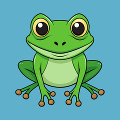 Frog Toad polliwog animal froggy frogling pet vector illustration draw cartoon pretty cute