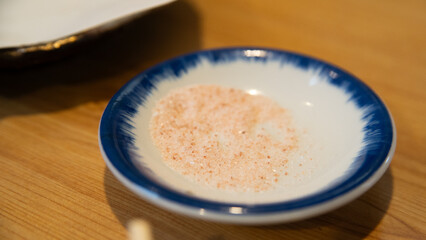 Homemade style Takoyaki octopus rolls.