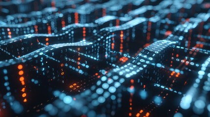 Obraz premium Dynamic blockchain concept: high-speed light effect and futuristic data flow