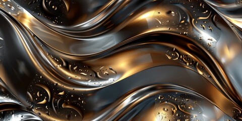 Background Texture Pattern in the Style of Galactic Metal - Futuristic designs with a metallic sheen, reminiscent of space created with Generative AI Technology - obrazy, fototapety, plakaty
