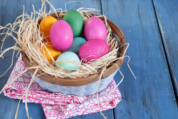 Colourful Easter basket
