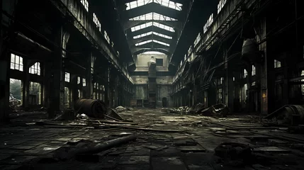 Zelfklevend Fotobehang An image of the atmosphere of an abandoned factory. © kept