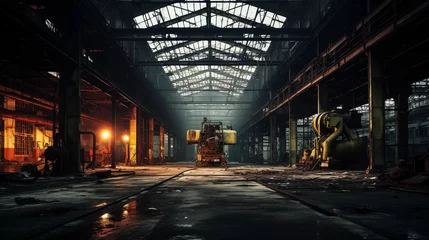 Zelfklevend Fotobehang An image of the atmosphere of an abandoned factory. © kept
