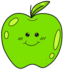 apple cartoon character