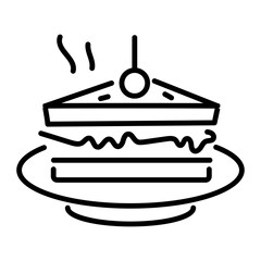 Here’s a linear icon of a sandwich 