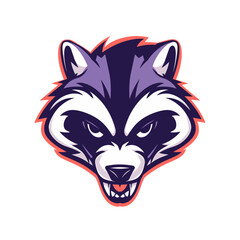 Obraz premium angry badger mascot, team sports, esports character