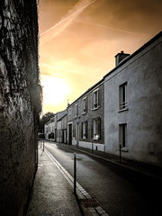 Street view of old village Brie-Comte-Robert  in France - 752083688