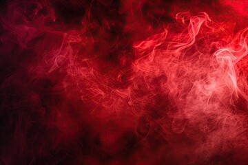 Red and pink smoke on a black isolated background.