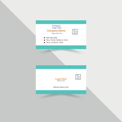 Modern creative simple and white business card design. Clean Business Card Design Template, Visiting Card. Flat design vector abstract creative .