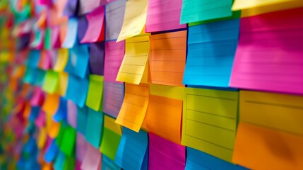 Colorful sticks on the business strategy board. - obrazy, fototapety, plakaty