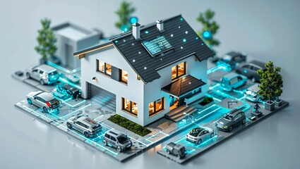 IoT smart home devices, interconnected appliances, modern living