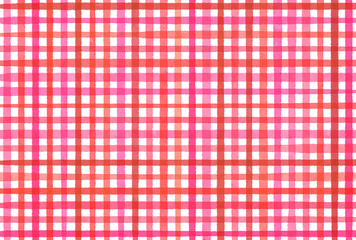 背景素材_水彩ギンガムチェック_ピンク