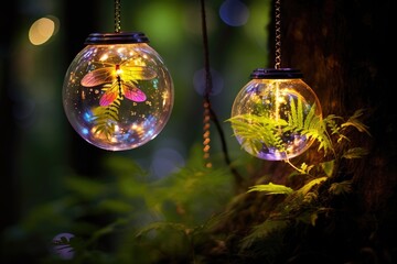 Easter Fireflies: Create an evening scene with jewelry and simulated fireflies.