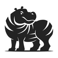 Hippo Logo template Isolated. Brand Identity. Abstract Vector graphic