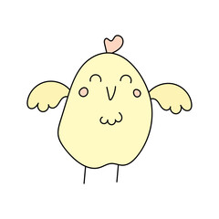 Chicken animal. Vector illustration. Isolated on white background