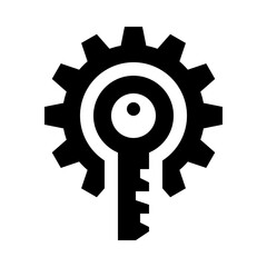 Security Settings Key Outline Icon
