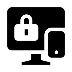 Password Manager Computer App Solid Icon