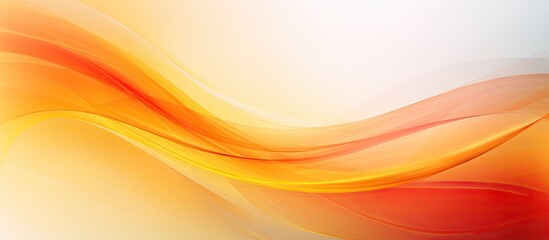 Vibrant Abstract Background Featuring Flowing Orange and Yellow Waves
