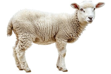 Baby Sheep Standing on Top of White Floor