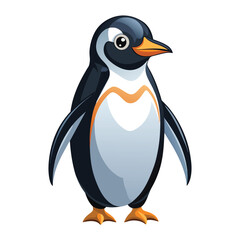 Penguin illustration on White Background