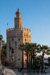 The Torre del Oro (The Gold Tower), Seville, Spain.	 - 752090673