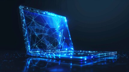  Abstract tech background: ai, science, big data visualization - 3d render