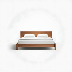 Bed frame on a white background