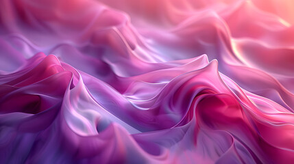 Obraz premium 3D image of digital waves in shades of pink and purple