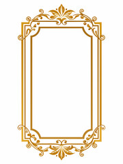 Naklejka premium frame border, Rectangular vector, elegant, luxury, white background