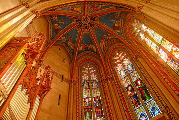 Fototapeta na wymiar Innenansicht der Makkabäer-Kapelle in der Kathedrale St. Peter (Genf)