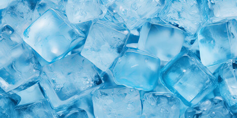 A many blue ice cubes pattern.